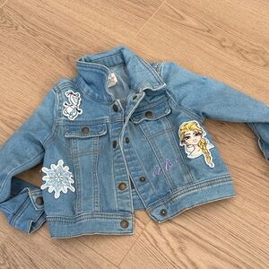 Disney Blue Jean Jacket with Frozen Characters
